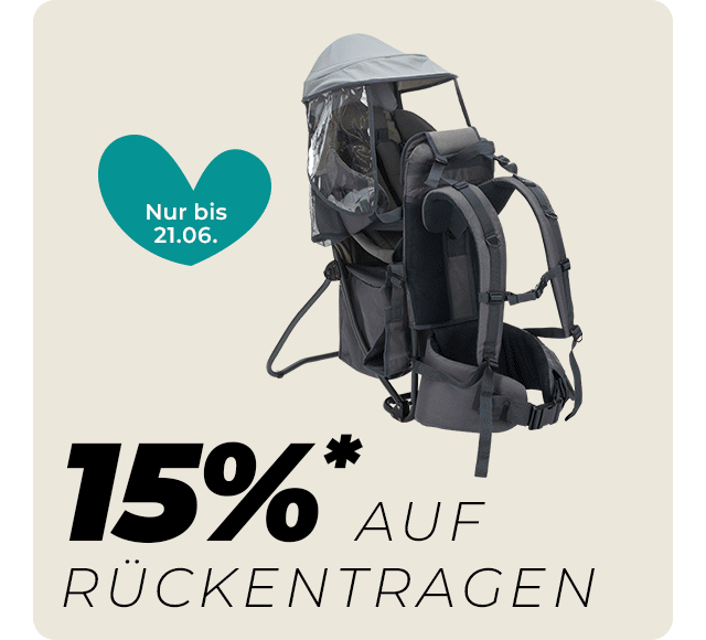 Nur bis 21.06.: -15%* auf Rückentragen 