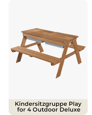 roba Kindersitzgruppe Play for 4 Outdoor Deluxe teakholzfarben
