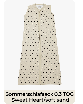  Meyco Baby Sommerschlafsack 0.3 TOG Sweat Heart / soft sand