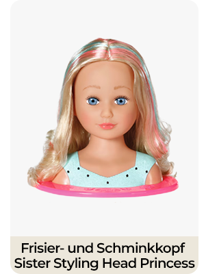 Zapf Creation - BABY BORN  Frisier- und Schminkkopf Sister Styling Head Princess