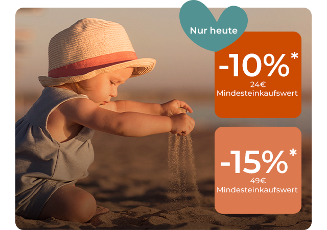 Nur heute: -10%* ab 24€ Mindesteinkaufswert oder -15%* ab 49€ Mindesteinkaufswert