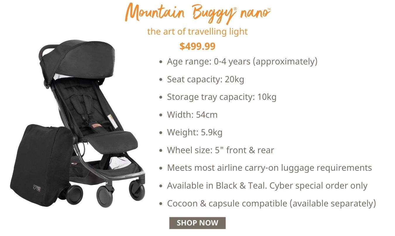 Mountain Buggy® nano™ for $499.99 - the art of travelling light