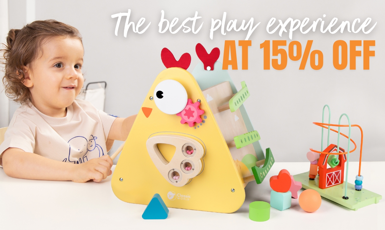 Shop 15% off all Hape and Classic World toys