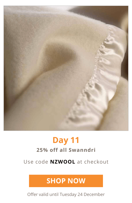 Save 20% on all Swanndri. Use code NZWOOL at checkout. Offer valid until Tuesday 24 December