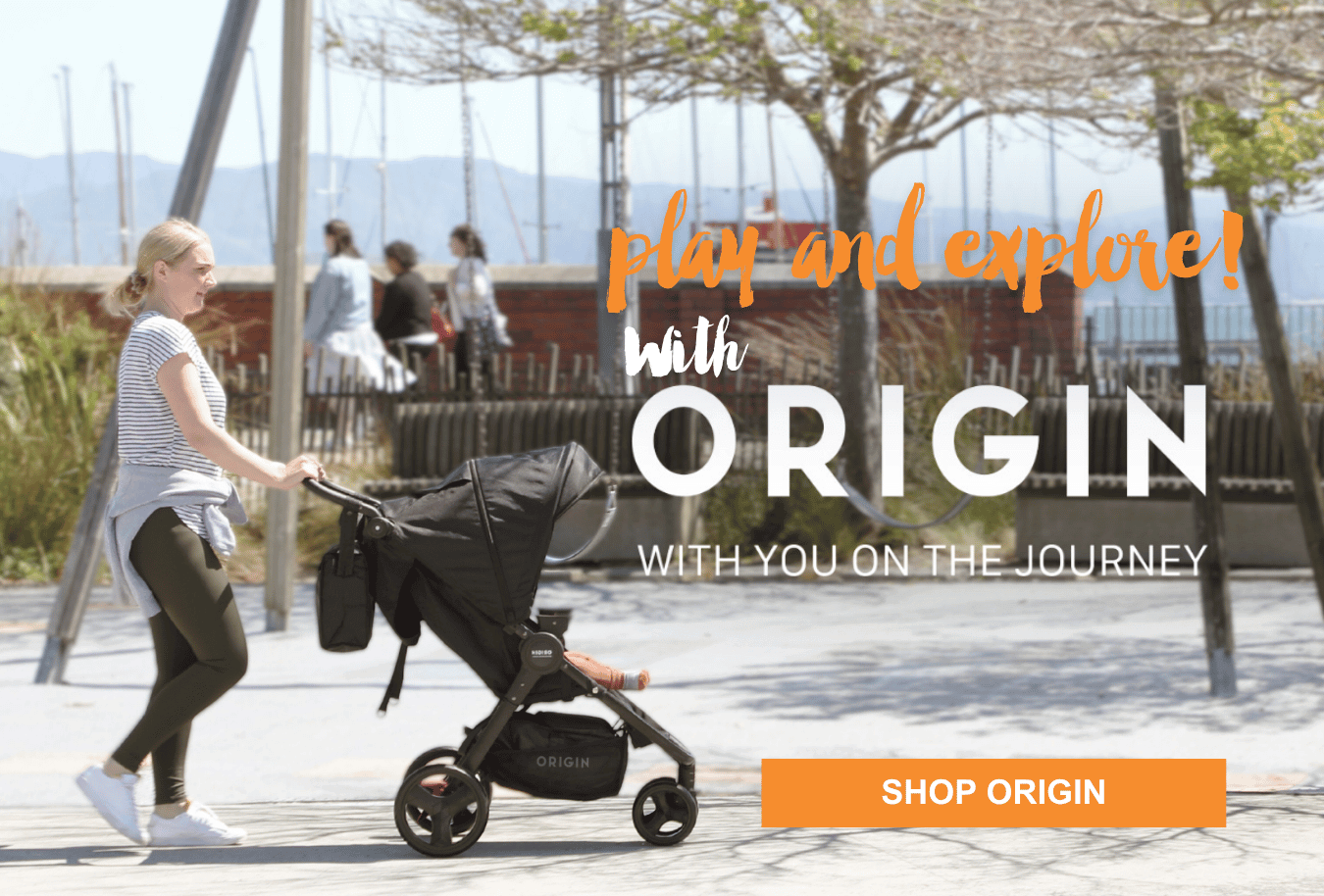 toddler in ORIGIN Fantail buggy. Shop all ORIGIN