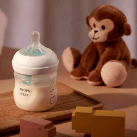 Shop Avent bottles. Avent natural response bottle with Bear toy
