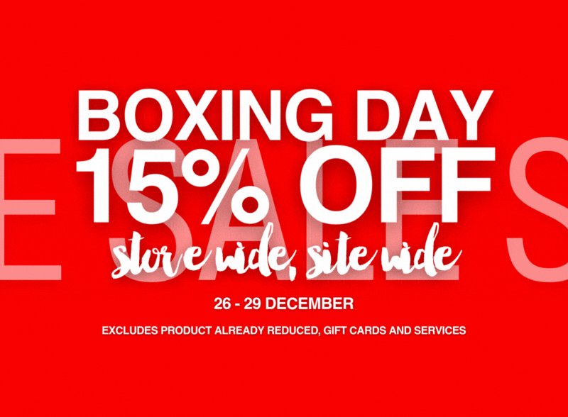 Boxing Day 15% off