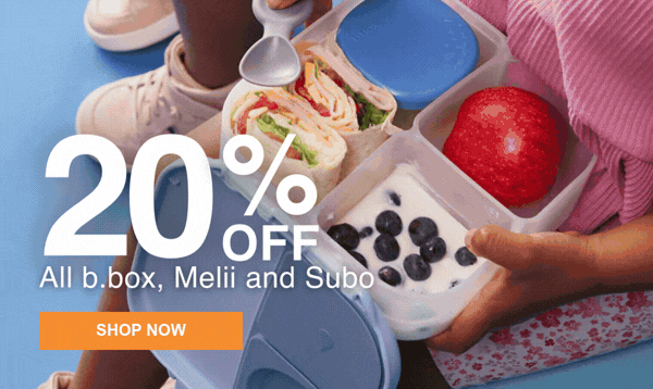 Shop 20% off all b.bo Melii and Subo