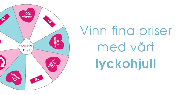 Vinn fina preiser via vårt lyckohjul