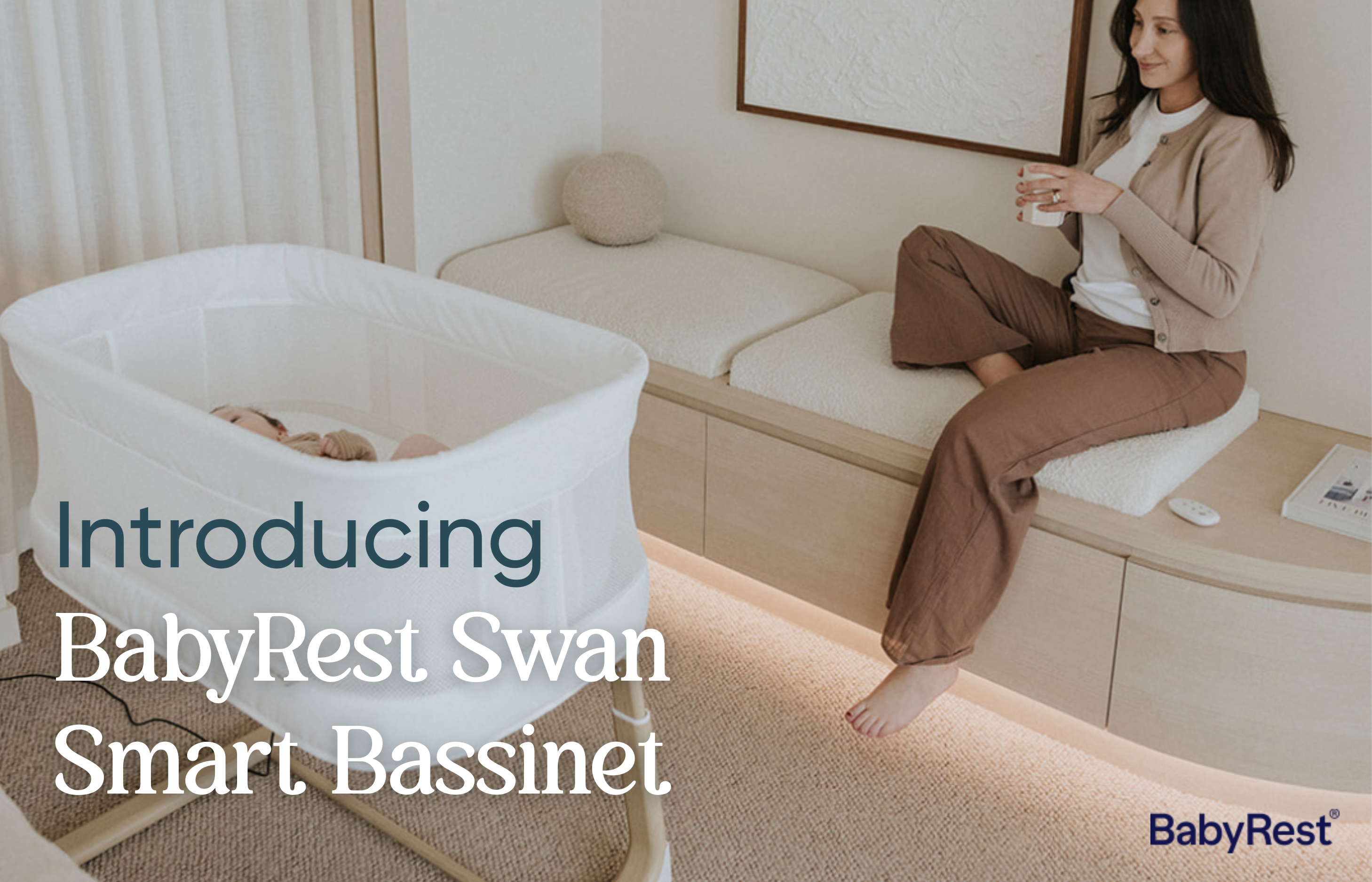 BabyRest Swan Smart Electric Bassinet
