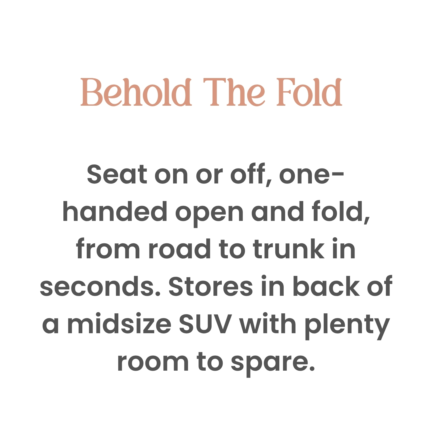 Behold the fold