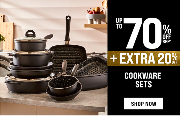 UP TO 70% OFF + EXTRA 20% OFF COOKWARE SETS