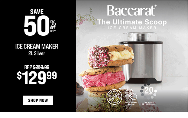 Baccarat The Ultimate Scoop Ice Cream Maker Silver