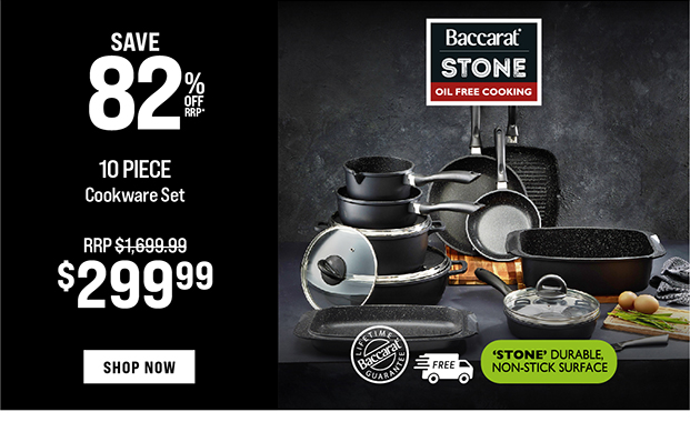 Baccarat STONE 10 Piece Cookware Set with Egg Poacher