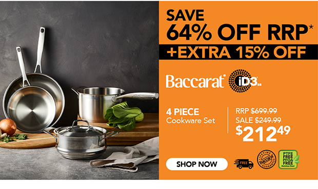 Baccarat iD3 Stainless Steel 4 Piece Cookware Set