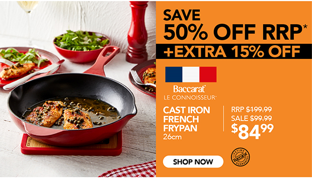 Baccarat Le Connoisseur Round Frypan 26cm Red