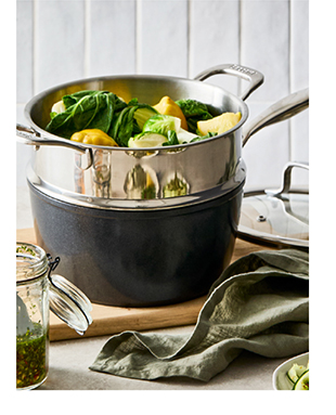 Baccarat GREEN STONE Saucepan and Steamer Set 20cm/2.3L