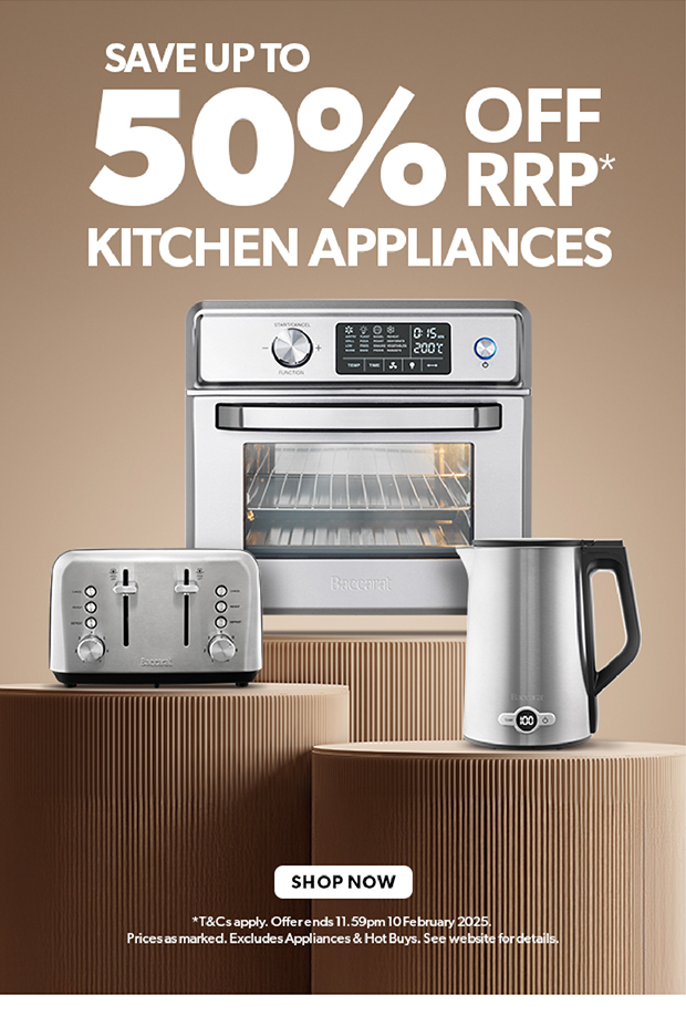 KITCHEN APPLIANCES UP TO 50% OFF