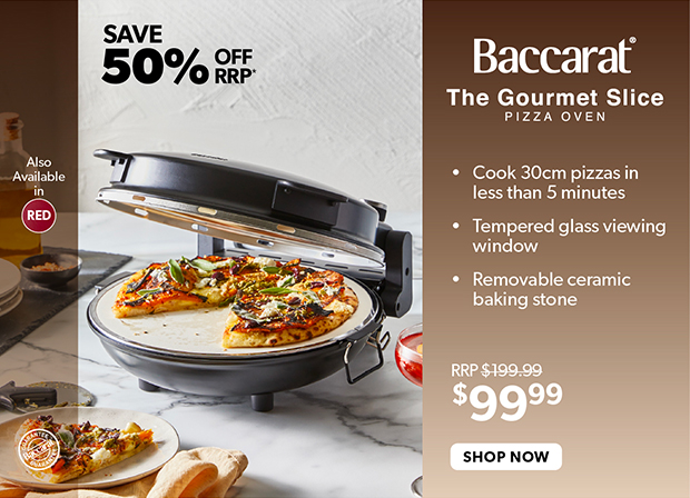 Baccarat The Gourmet Slice Pizza Oven Black