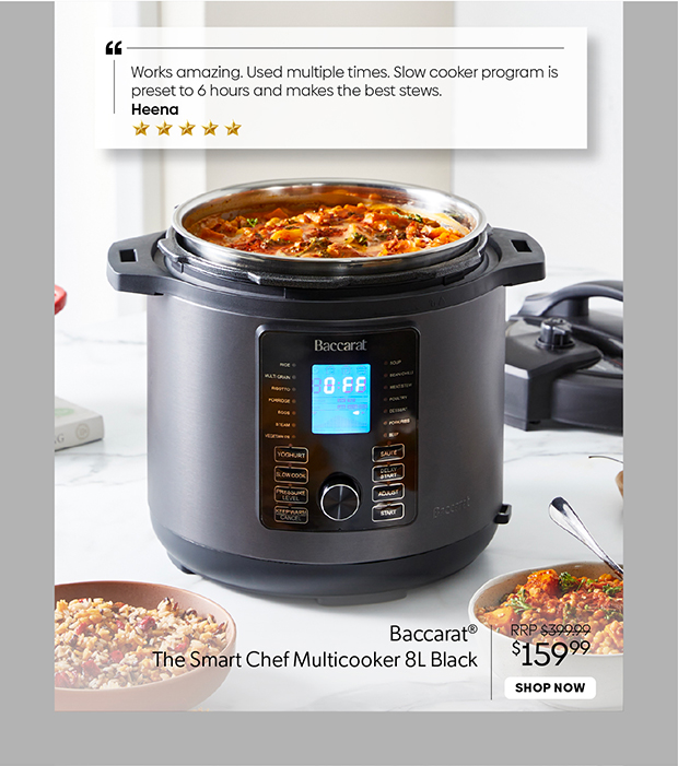 Baccarat The Smart Chef Multicooker 8L Black