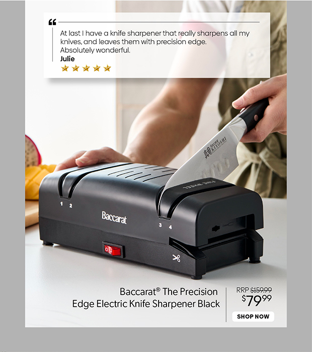 Baccarat The Precision Edge Electric Knife Sharpener Black