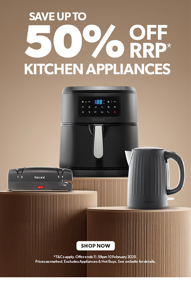 KITCHEN APPLIANCES UP TO 50% OFF