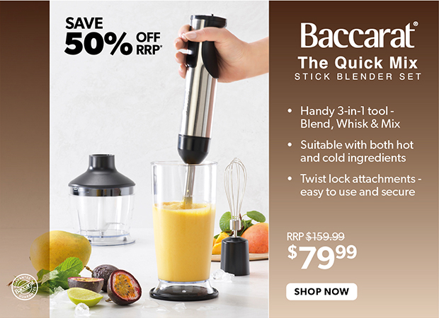 Baccarat The Quick Mix Stick Blender Set