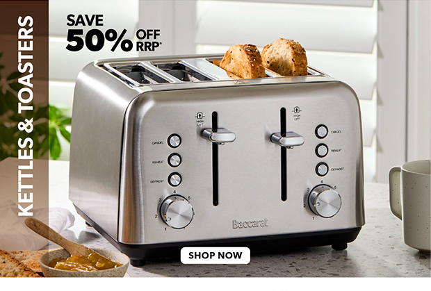 50% OFF KETTLE & TOASTERS