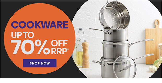 UP TO 70% OFF RRP* COOKWARE