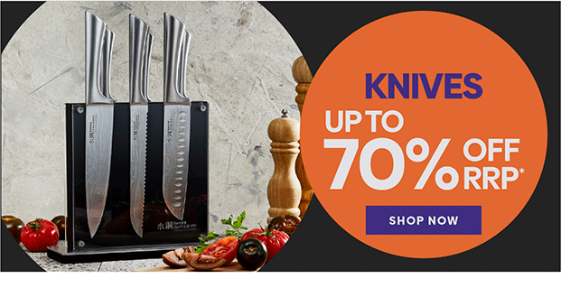 UP TO 70% OFF RRP* KNIVES