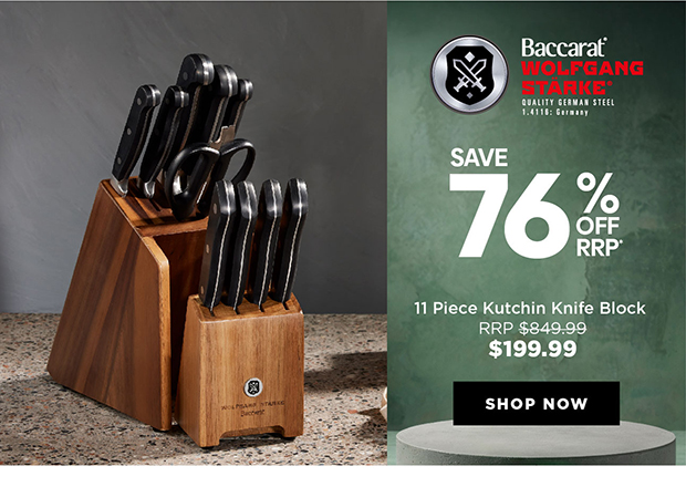 Baccarat WOLFGANG STARKE Kutchin Knife Block 11 Piece