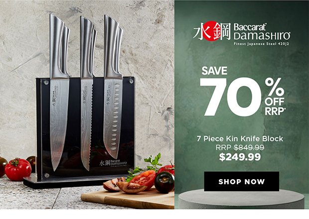 Baccarat Damashiro Kin Knife Block 7 piece