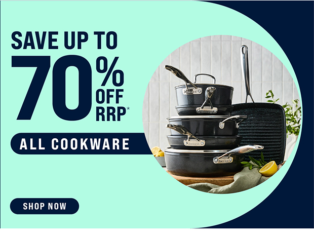 UP TO 70% OFF RRP ALL COOKWARE