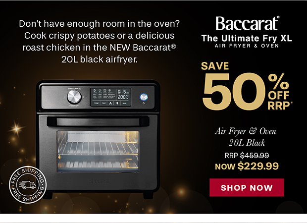 Baccarat The Ultimate Fry XL Air Fryer & Oven 20L Black