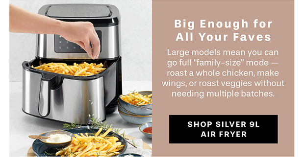 SHOP Baccarat The Healthy Fry 9L Air Fryer Silver
