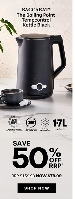 Baccarat The Boiling Point Tempcontrol Kettle Black