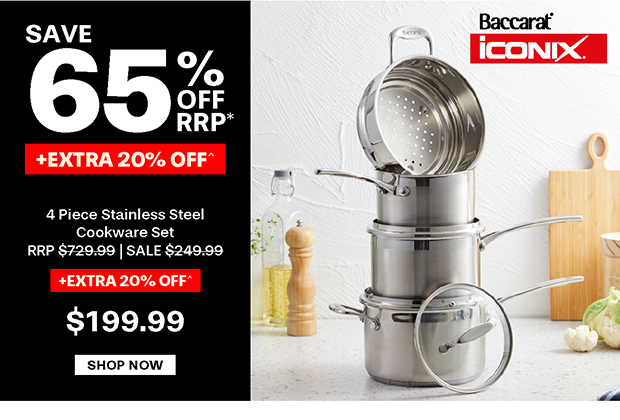 Baccarat iconiX 4 Piece Stainless Steel Cookware Set
