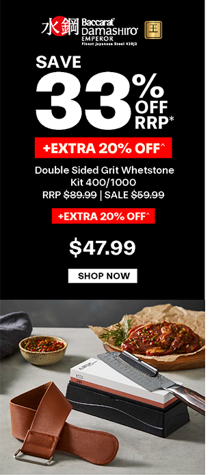 Baccarat Damashiro EMPEROR Double Sided Grit Whetstone Kit 400/1000