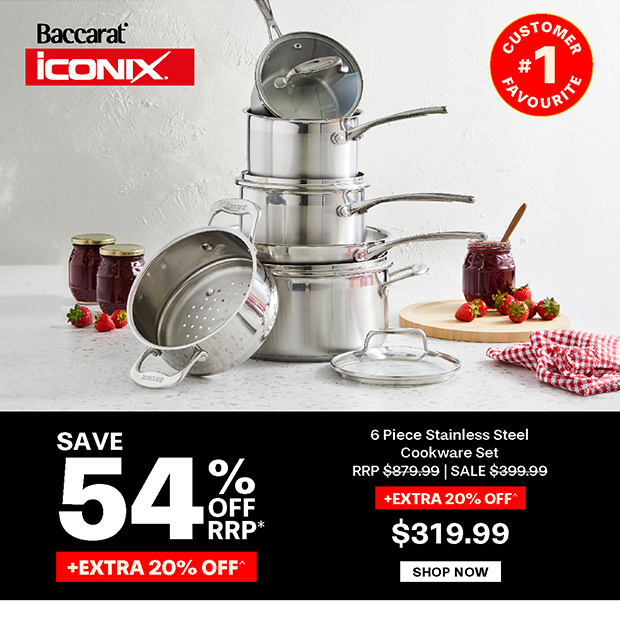 Baccarat iconiX 6 Piece Stainless Steel Cookware Set