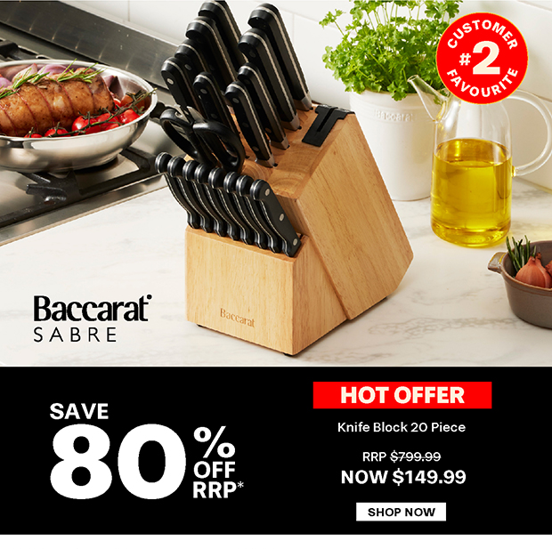 Baccarat SABRE Knife Block 20 Piece