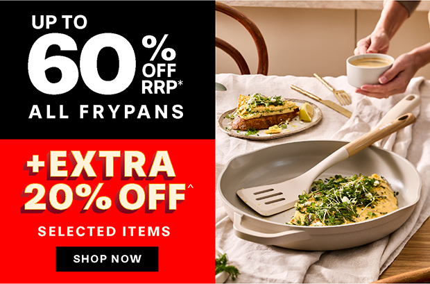 Up to 60% off rrp ALL FRYPANS
