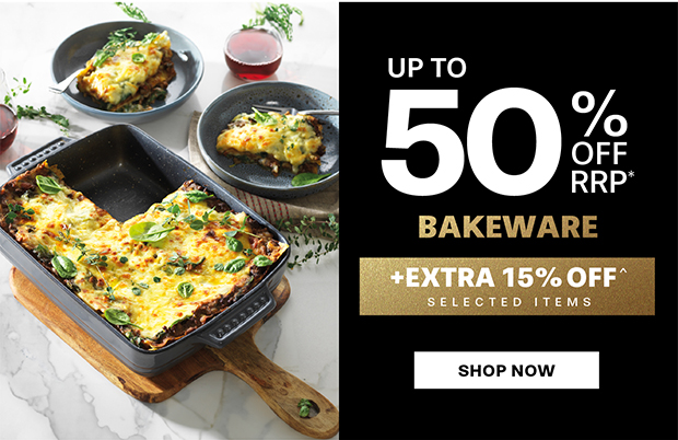 UP TO 50% OFF BAKEWARE