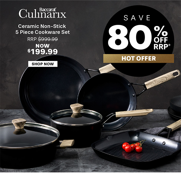 Baccarat Culinarix Ceramic Non-Stick 5 Piece Cookware Set