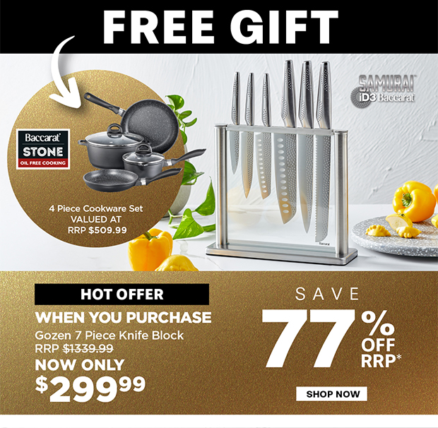 Baccarat iD3 SAMURAI Gozen 7 Piece Knife Block