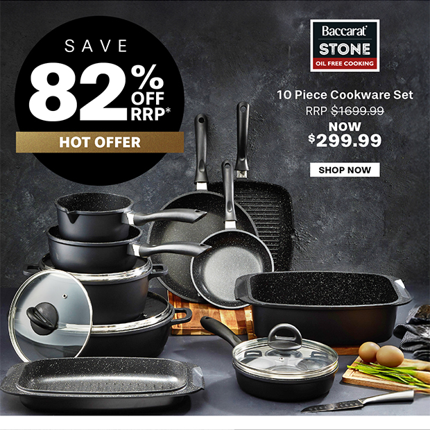 Baccarat STONE 10 Piece Cookware Set with Egg Poacher