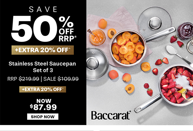 Baccarat Gourmet Stainless Steel Saucepan Set of 3
