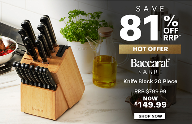 Baccarat SABRE Knife Block 20 Piece