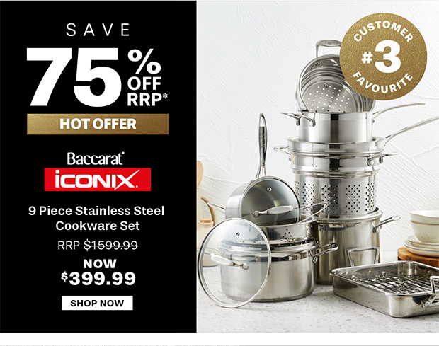 Baccarat iconiX 9 Piece Stainless Steel Cookware Set