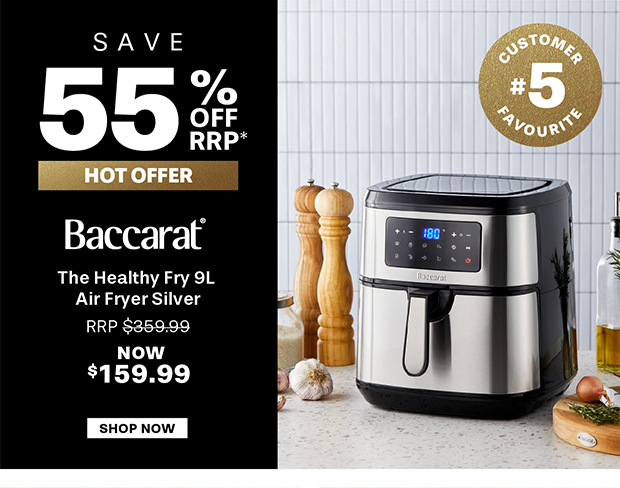 Baccarat The Healthy Fry 9L Air Fryer Silver