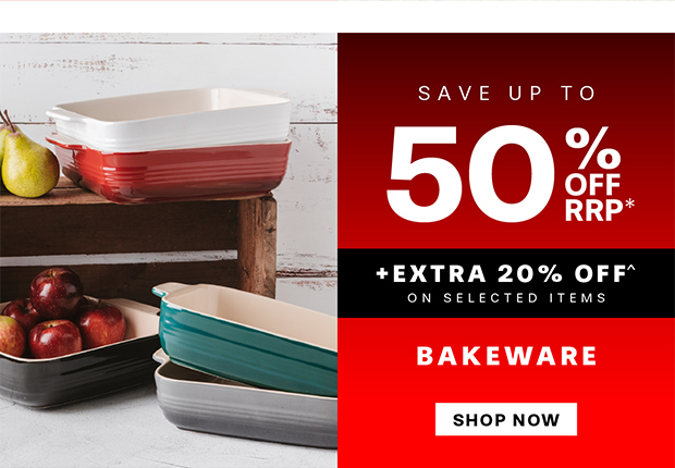UP TO 50% OFF BAKEWARE